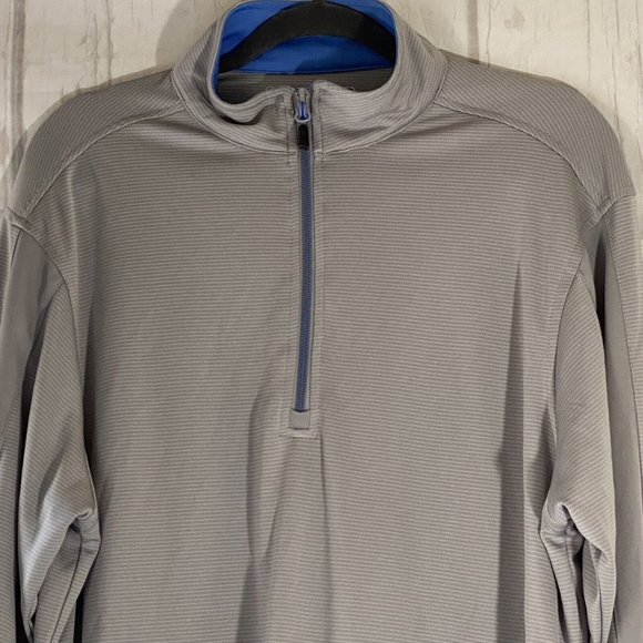 Pebble Beach Dry-Luxe Performance 1/4 Zip Gray Long Sleeve Mens Shirt Sz Large - Picture 5 of 10